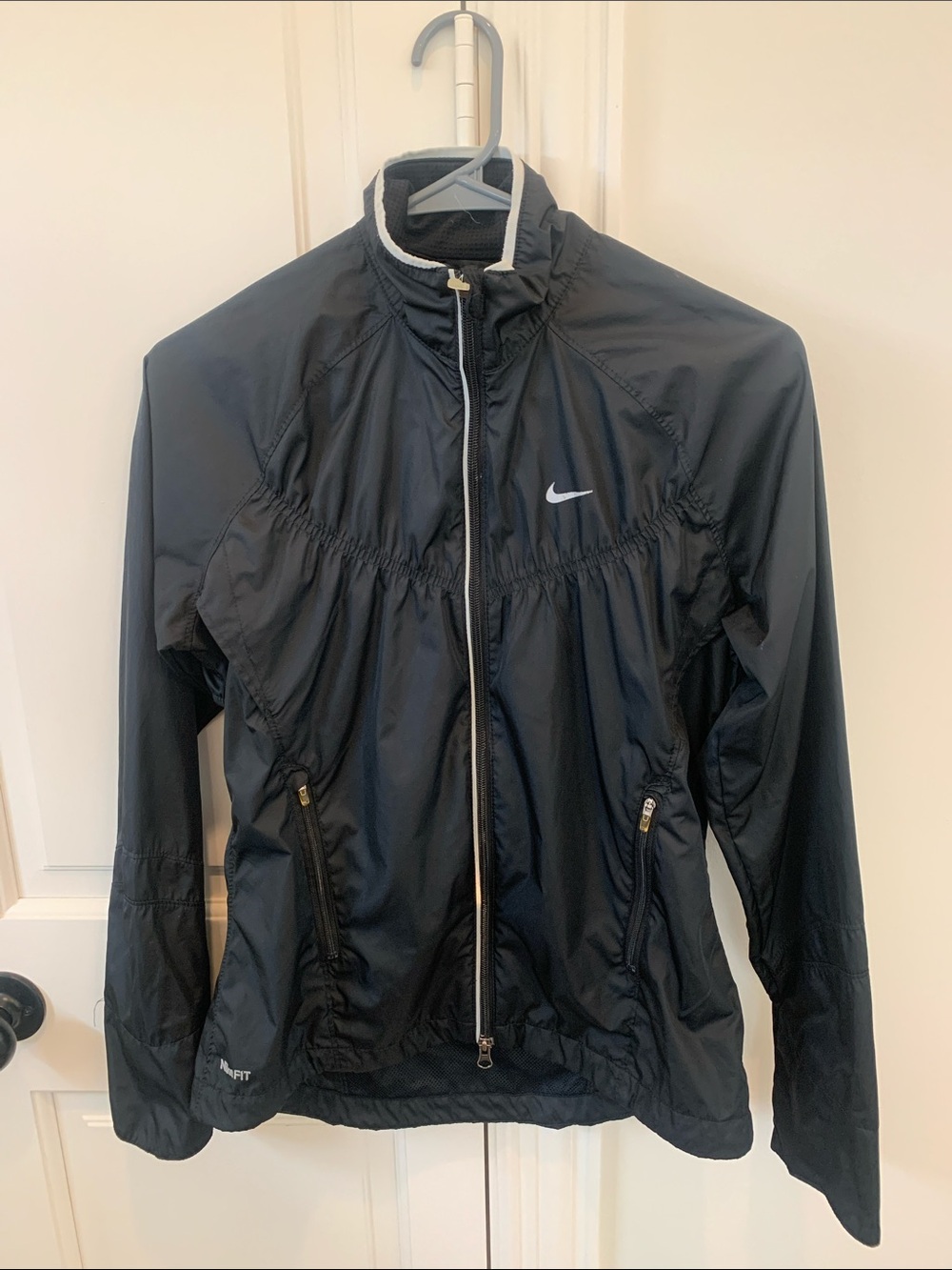 Nike Fit Storm Running Wind/Rain Jacket with White Swoosh